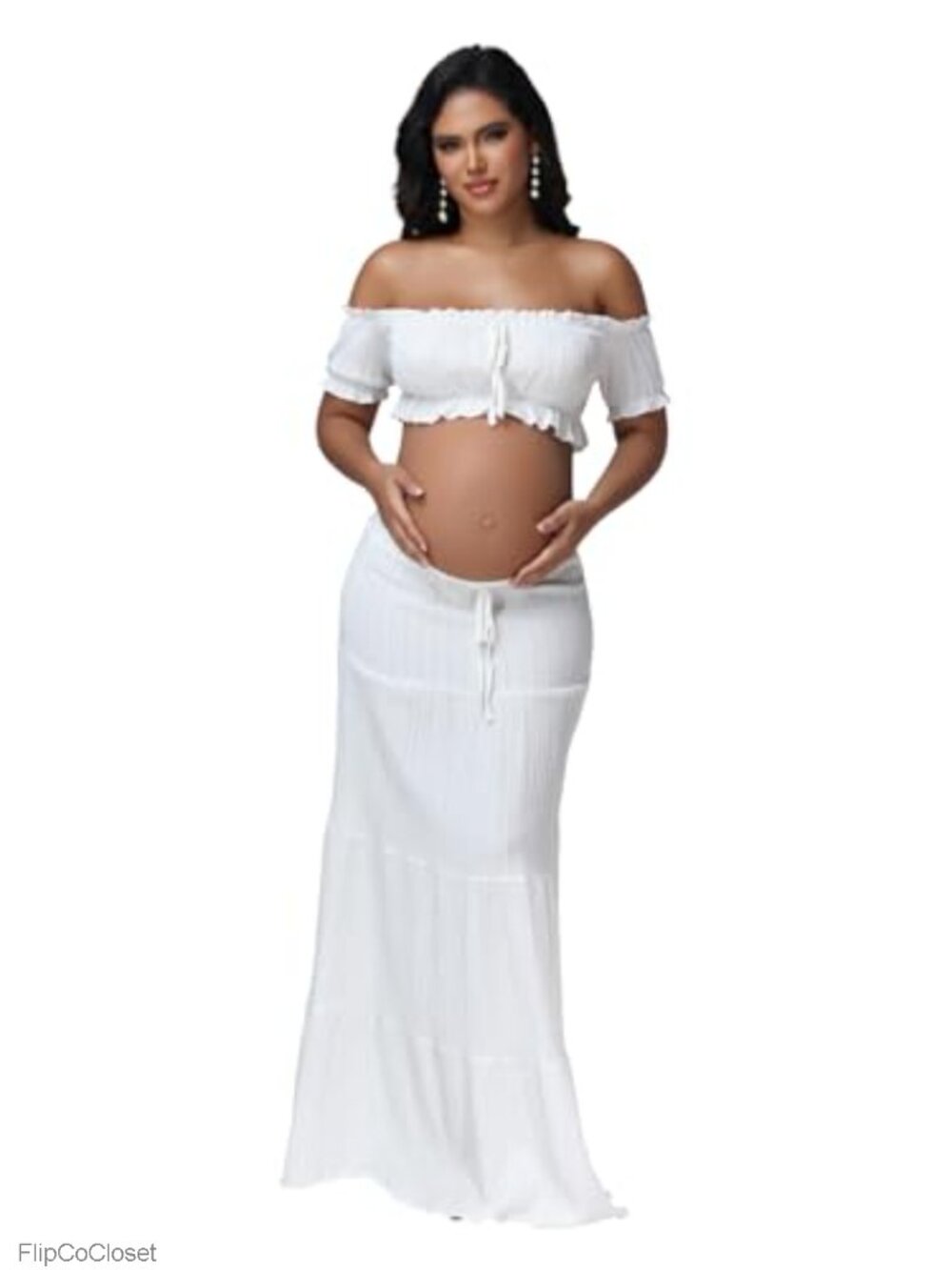 Maternity Boho 2 Piece Outfit Dress Photoshoot Baby Shower
